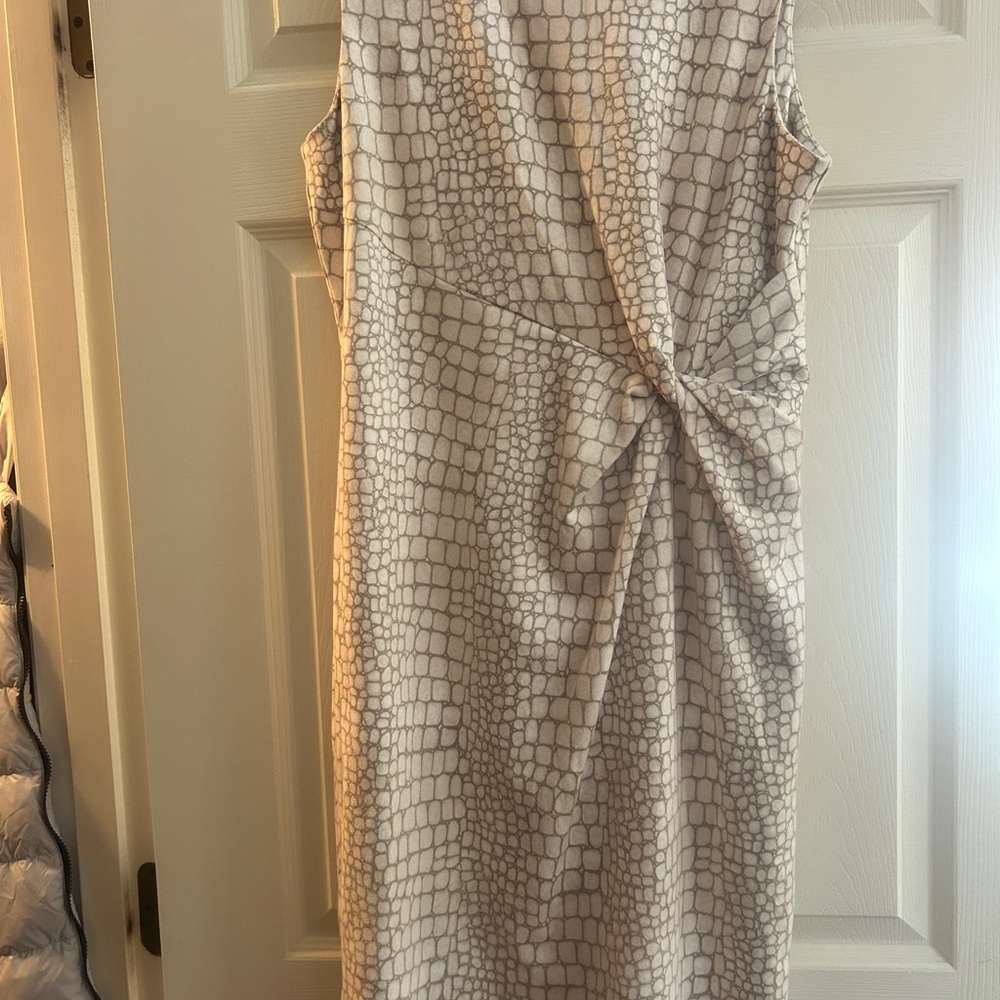 J. McLaughlin Textured Cream Midi Dress